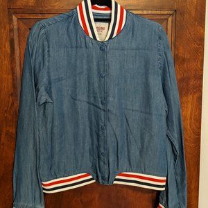 Women's Mossimo Bomber Jacket with Varsity Stripe